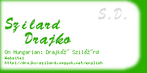 szilard drajko business card